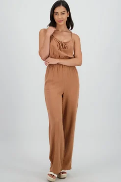 Shasa Jumpsuit with Drawstring Neckline