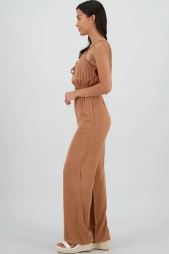 Shasa Jumpsuit with Drawstring Neckline