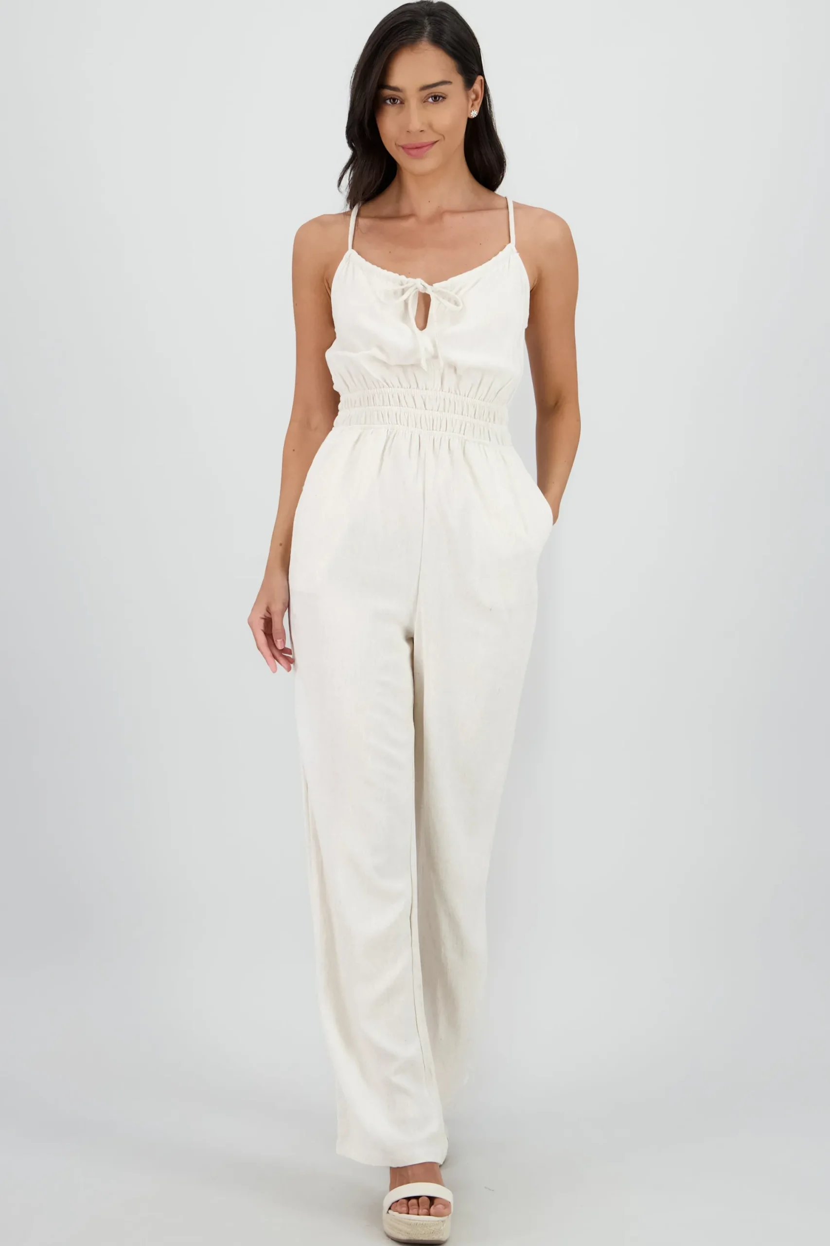 Shasa Jumpsuit with Drawstring Neckline