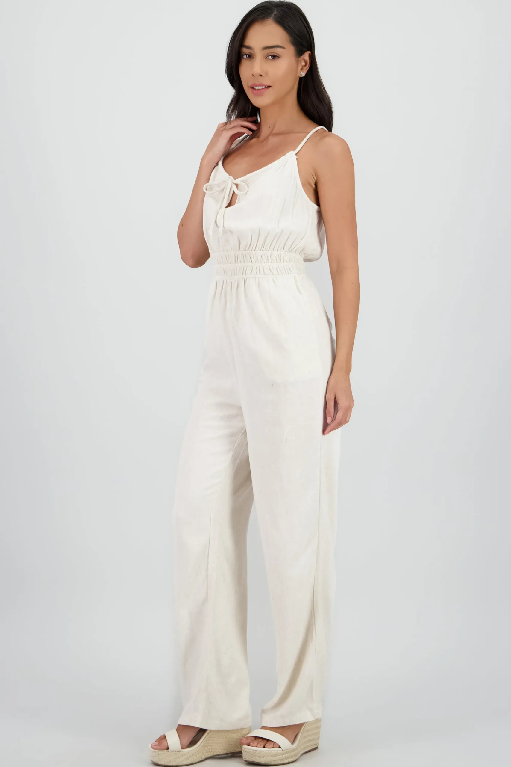 Shasa Jumpsuit with Drawstring Neckline