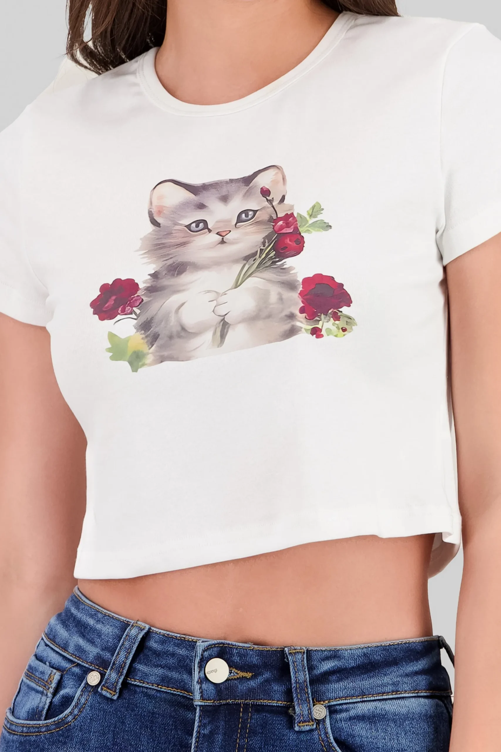 Shasa Kitty Print Top