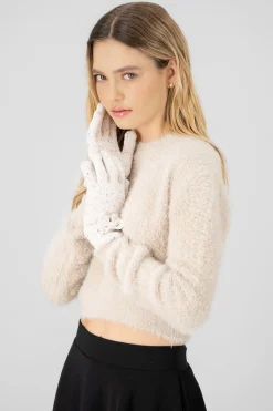 Shasa Knit Gloves with Bow