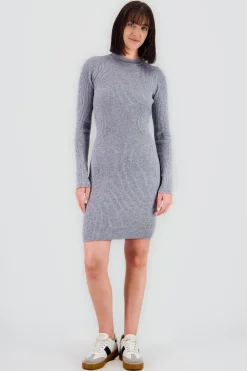 Shasa Knit Long Sleeve Midi Dress