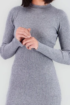 Shasa Knit Long Sleeve Midi Dress