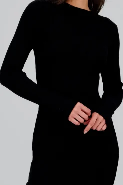 Shasa Knit Long Sleeve Midi Dress