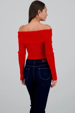 Shasa Knit Off Shoulder Sweater