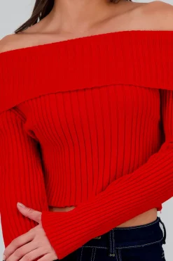 Shasa Knit Off Shoulder Sweater