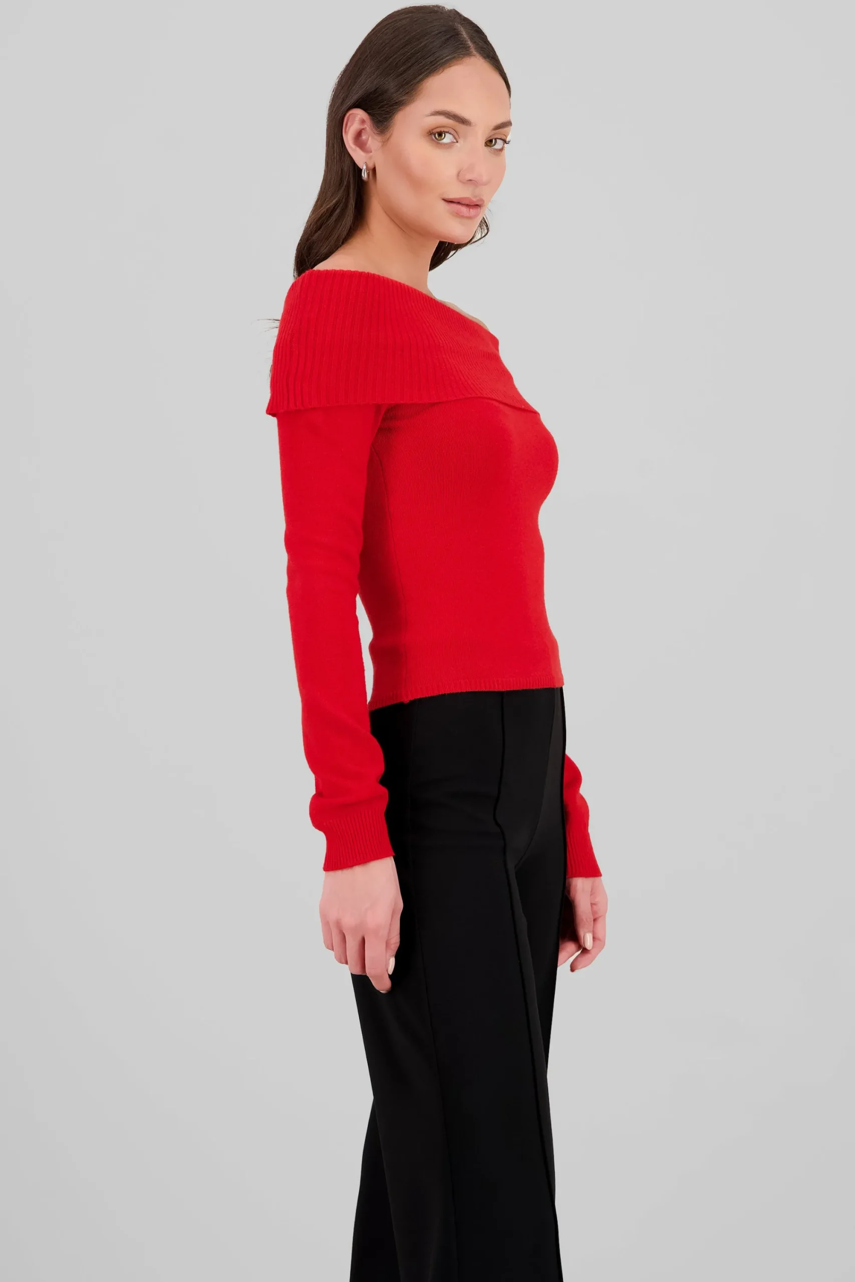 Shasa Knit Off Shoulder Sweater