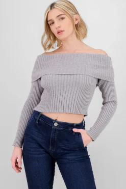 Shasa Knit Off Shoulder Sweater