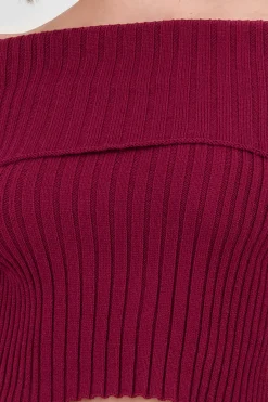 Shasa Knit Off Shoulder Sweater