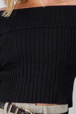 Shasa Knit Off Shoulder Sweater