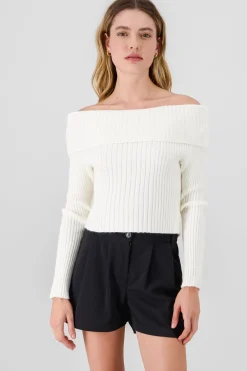Shasa Knit Off Shoulder Sweater