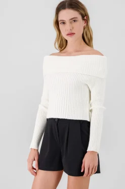 Shasa Knit Off Shoulder Sweater