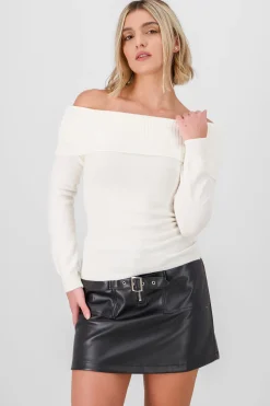 Shasa Knit Off Shoulder Sweater