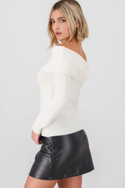 Shasa Knit Off Shoulder Sweater
