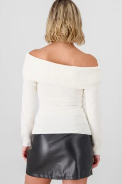 Shasa Knit Off Shoulder Sweater