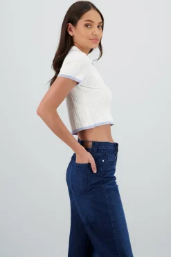 Shasa Knit Polo Top