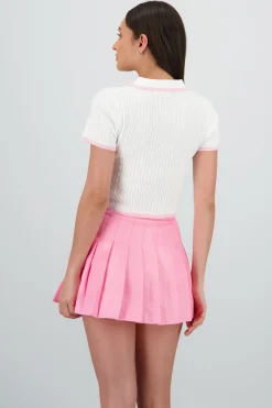 Shasa Knit Polo Top