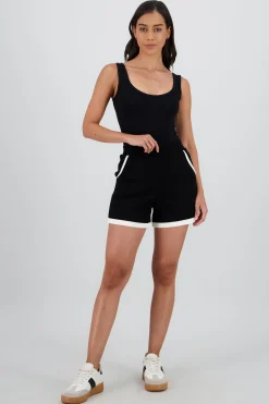 Shasa Knit Shorts with Contrast Pockets