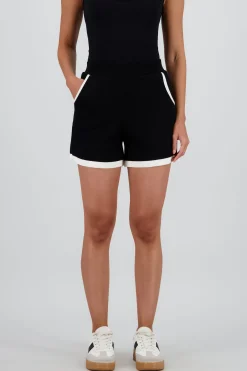 Shasa Knit Shorts with Contrast Pockets