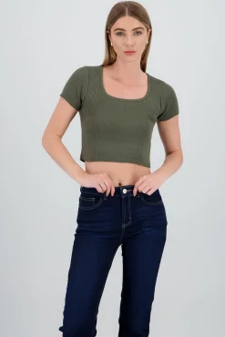 Shasa Knit Square Neck Top