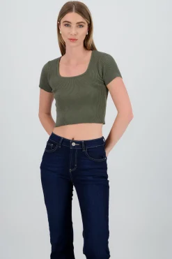 Shasa Knit Square Neck Top
