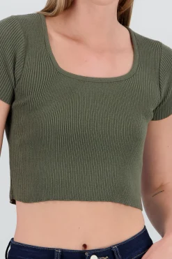 Shasa Knit Square Neck Top