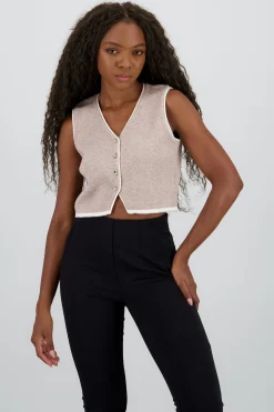 Shasa Knit Vest with Buttons