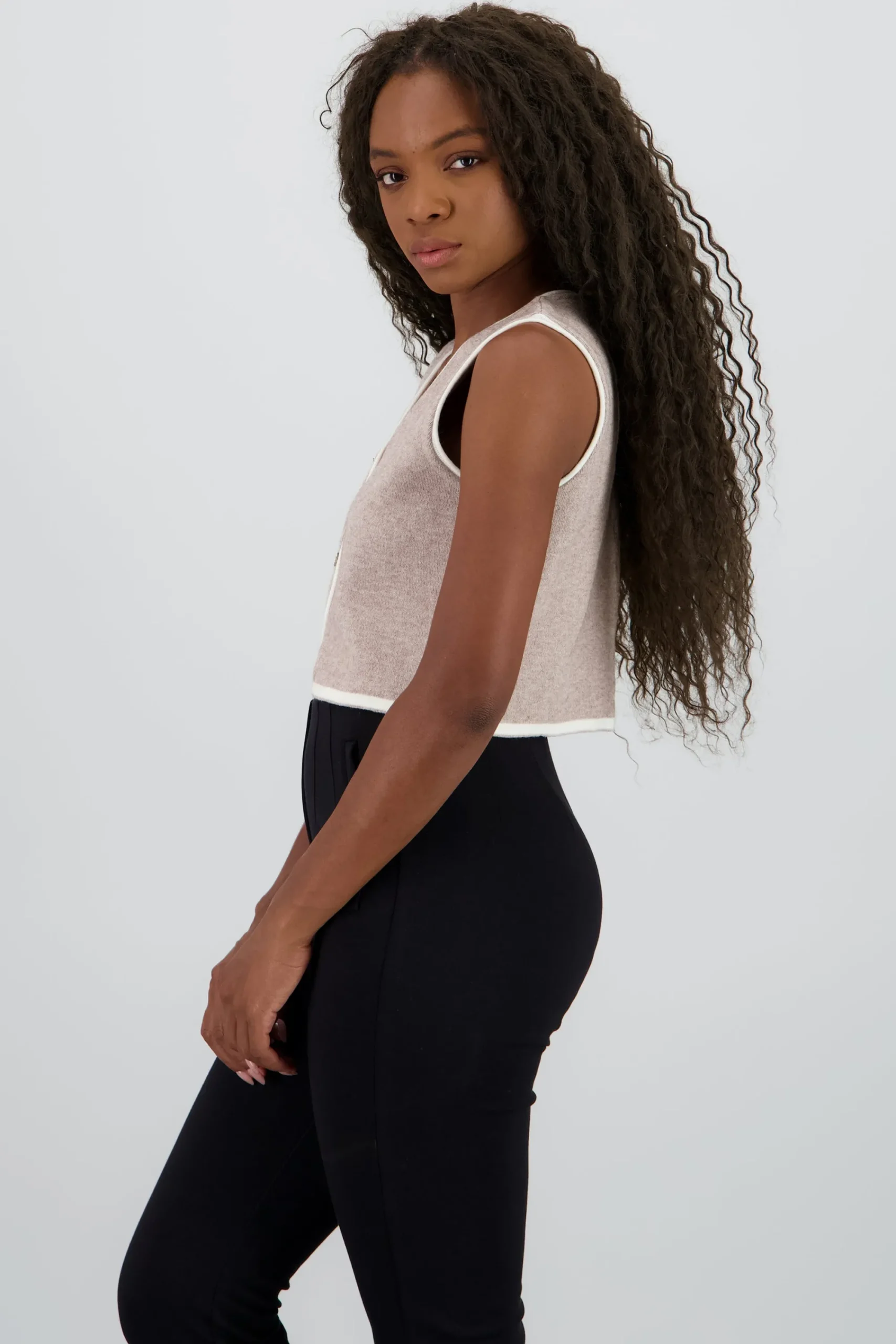 Shasa Knit Vest with Buttons