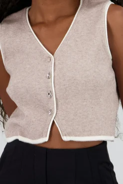 Shasa Knit Vest with Buttons