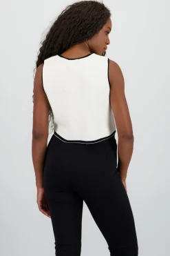 Shasa Knit Vest with Buttons
