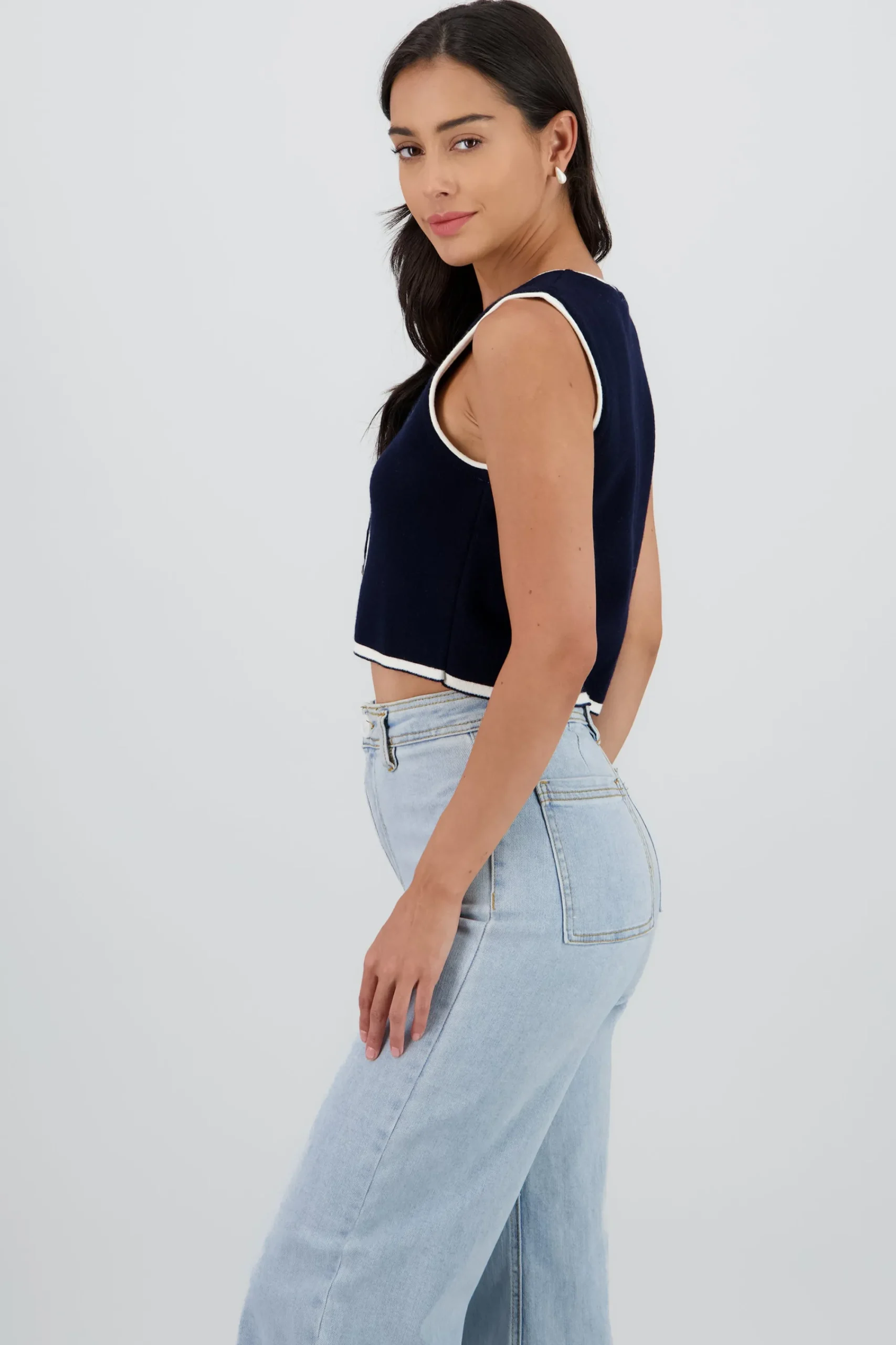 Shasa Knit Vest with Buttons