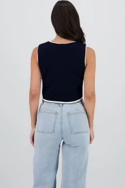 Shasa Knit Vest with Buttons