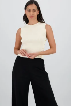 Shasa Knit Vest with Buttons