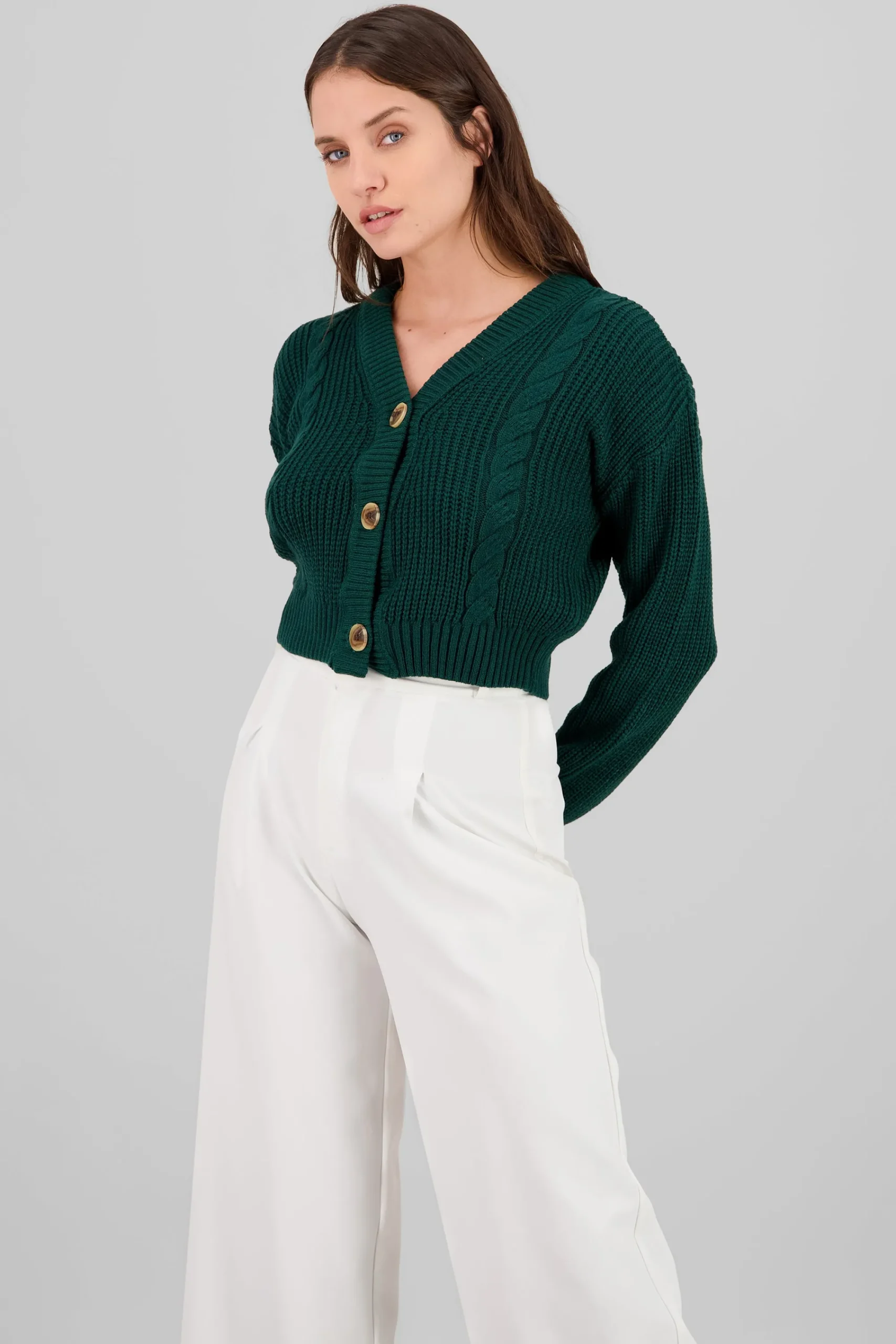 Shasa Knitted ButtonFront Cardigan