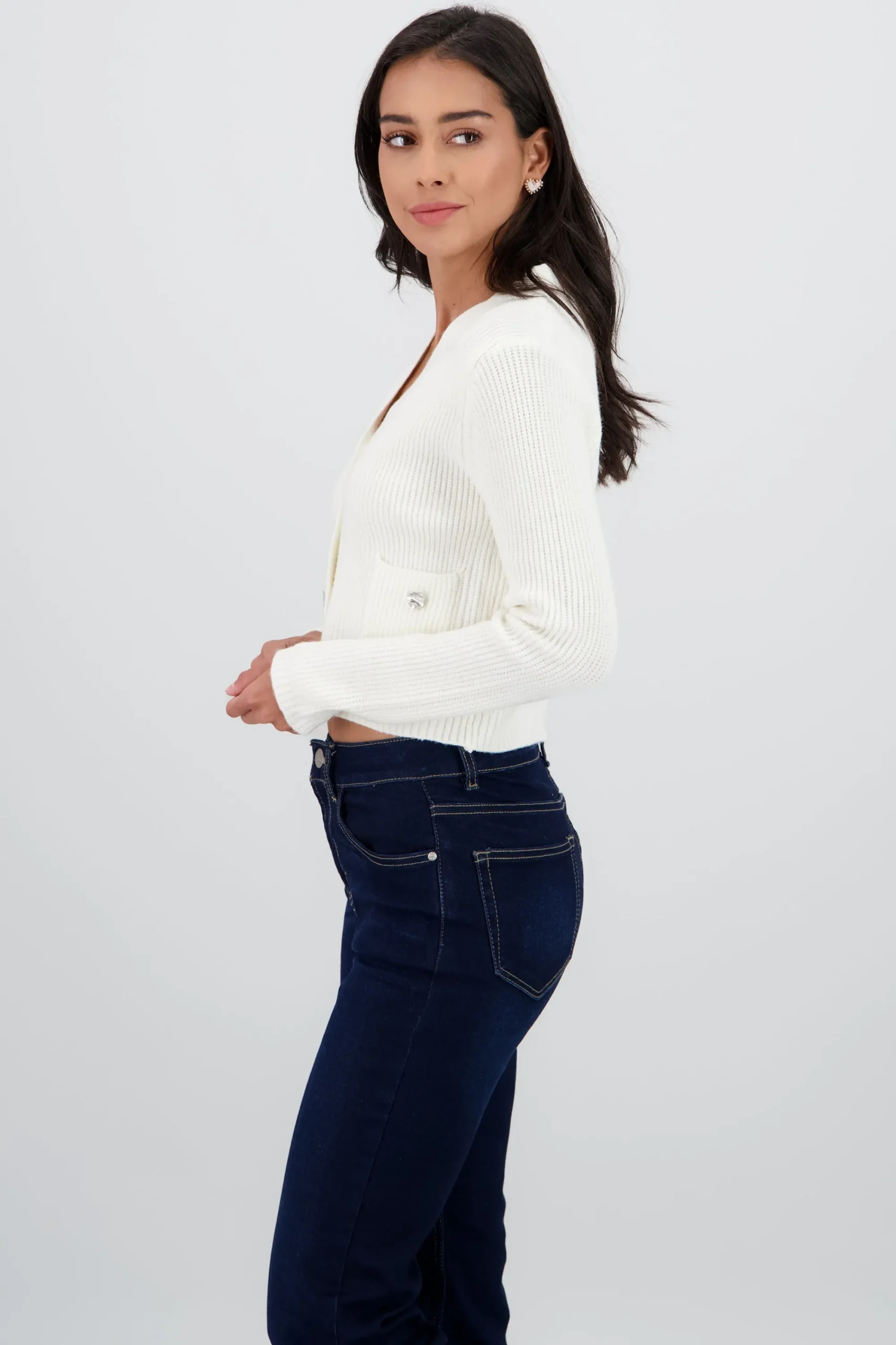 Shasa Knitted Cardigan with Button