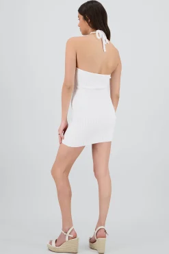 Shasa Knitted Halter Mini Dress