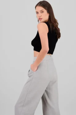 Shasa Knitted Pointelle Crop Top