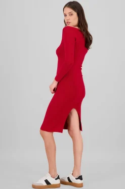 Shasa Knitted Square Neck Dress