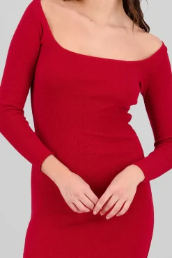 Shasa Knitted Square Neck Dress