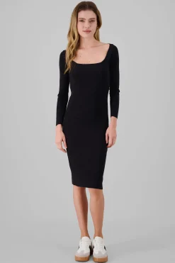 Shasa Knitted Square Neck Dress