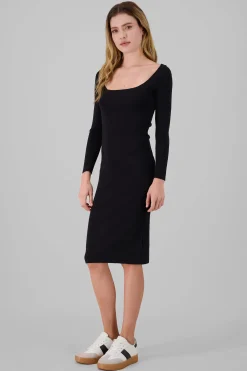 Shasa Knitted Square Neck Dress
