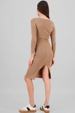 Shasa Knitted Square Neck Dress