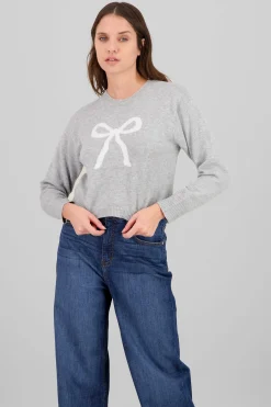 Shasa Knitted Sweater with Bow