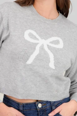 Shasa Knitted Sweater with Bow