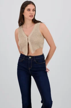 Shasa Knitted Vest with Clasps