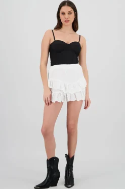 Shasa Lace and Ruffles Skirt