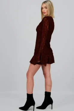 Shasa Lace Bell Sleeve Dress