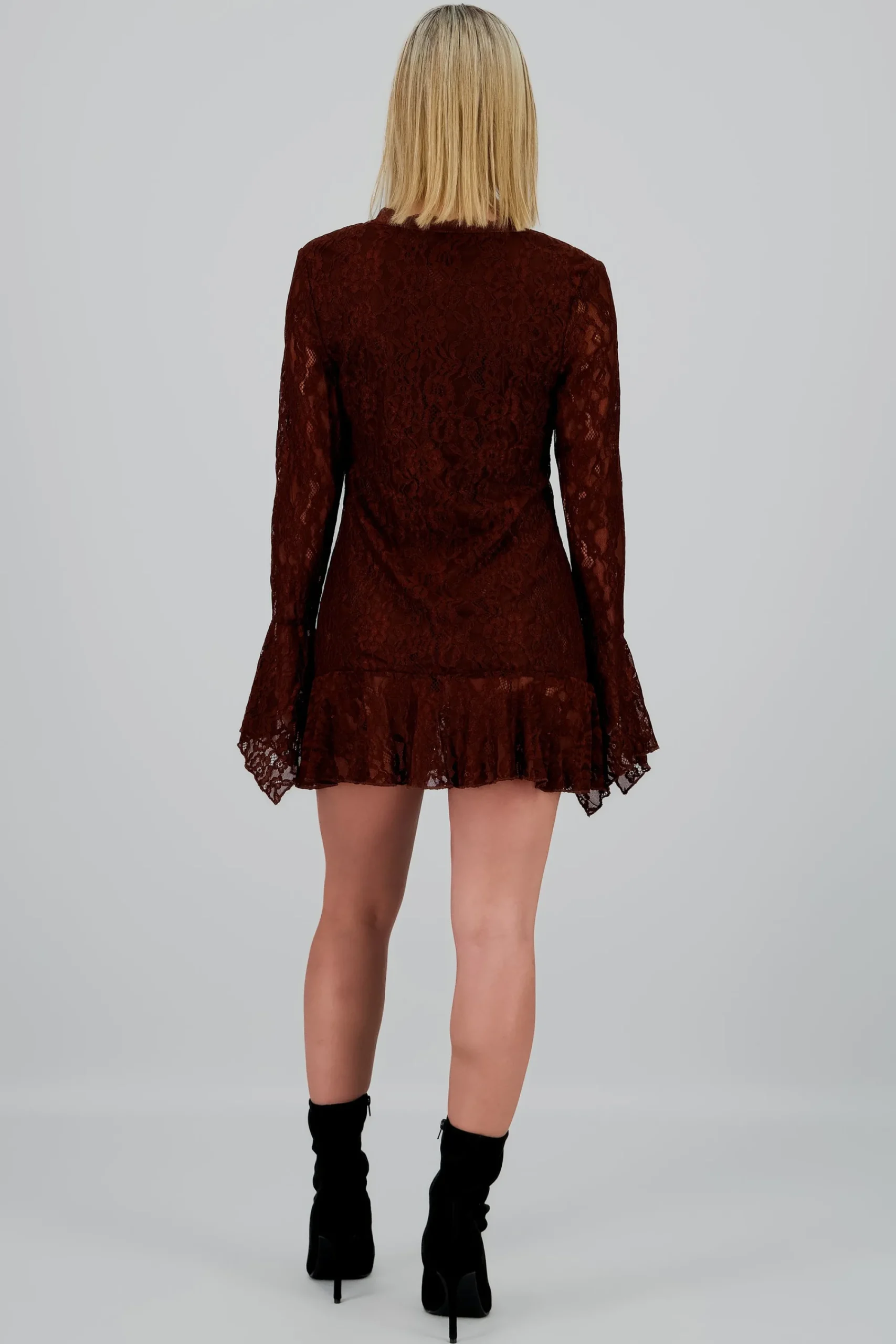 Shasa Lace Bell Sleeve Dress