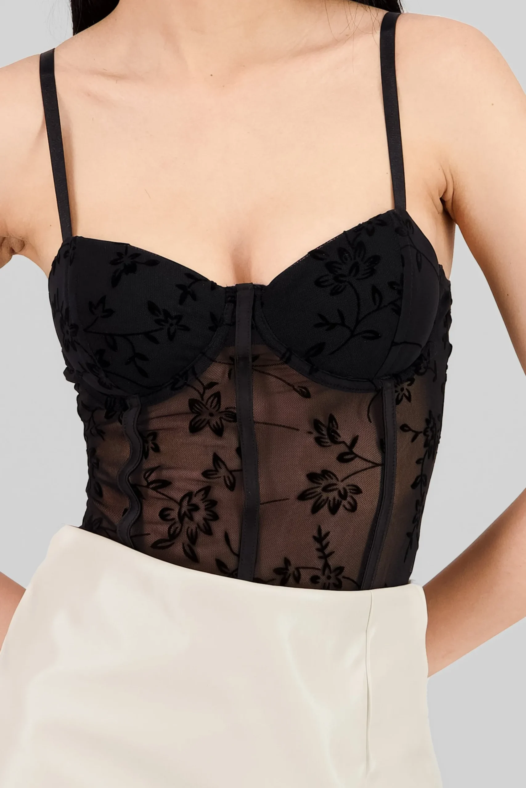 Shasa Lace Bodysuit with Cups